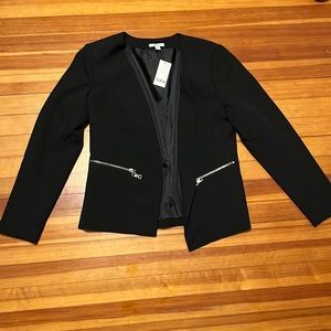 Women’s draped lightweight blazer with zipper detail